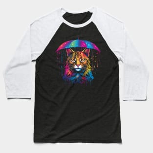 Bobcat Rainy Day With Umbrella Baseball T-Shirt